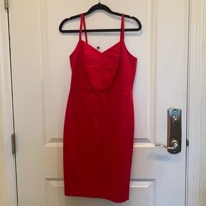 Banana Republic Piped Red Corset Dress